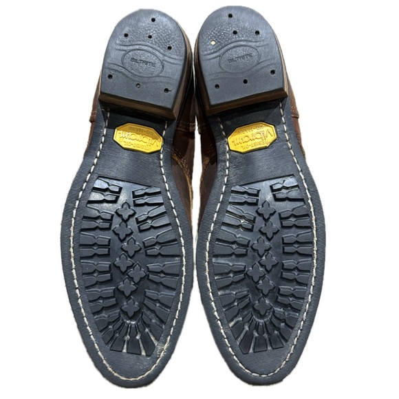 👢🤠 DURANGO Leather Lace-Up Boots Kiltie Fringe Vibram Sole Brown Women’s 10 - Picture 10 of 10